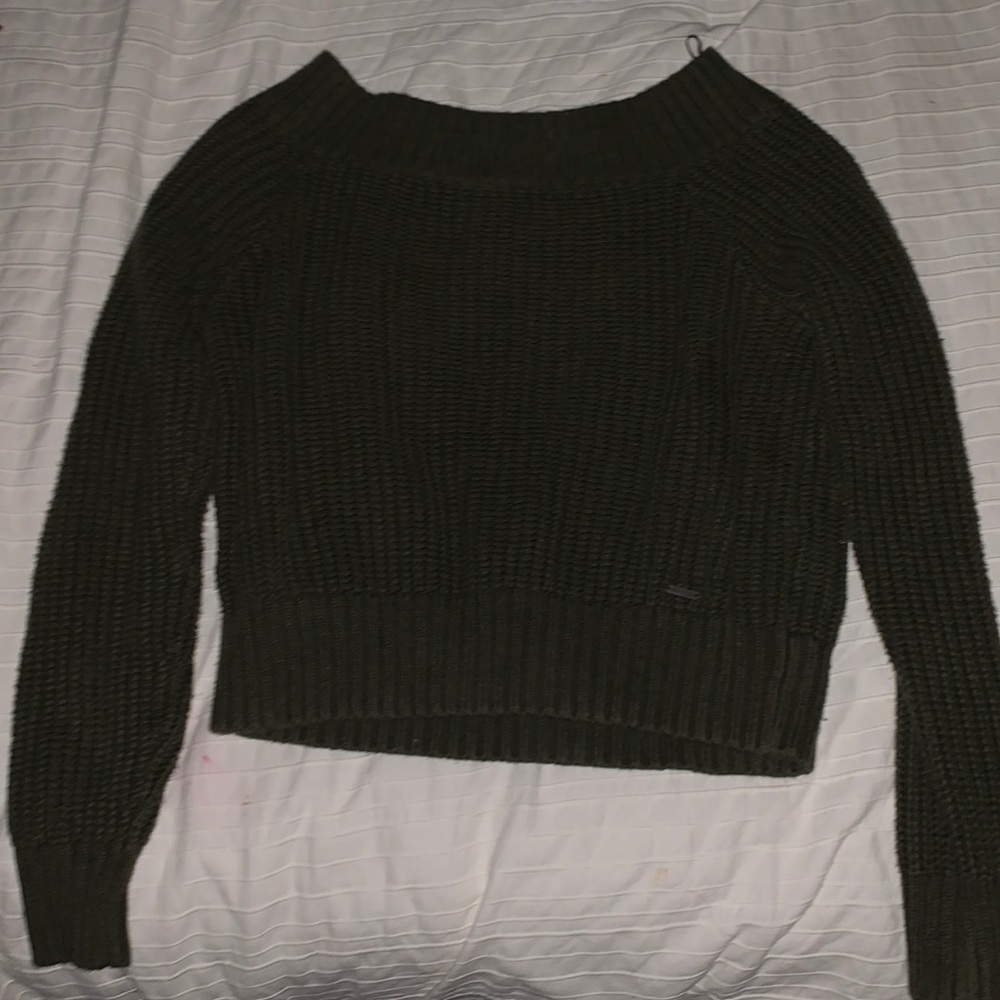Green knit sweater